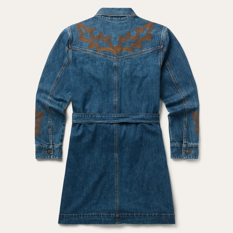 Stetson Embroidered Stretch Denim Shirt Dress 11-057-0202-9160 BU
