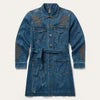 Stetson Embroidered Stretch Denim Shirt Dress 11-057-0202-9160 BU