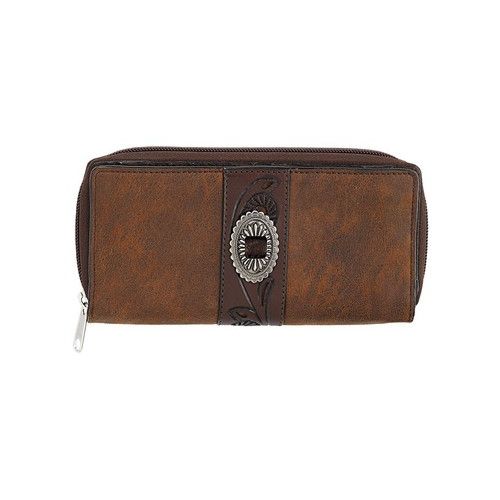 Angel Ranch Western Wallet Womens Hazel Front Flap Brown D330010202