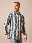 Kimes Retro Stripes Button Up Shirts