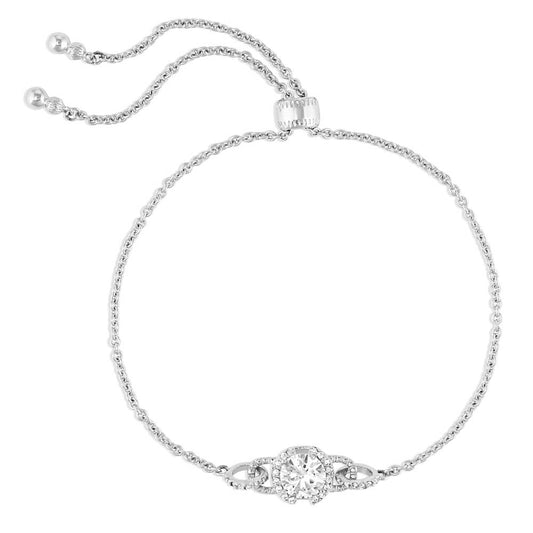 Lock and Key Crystal Bolo Bracelet