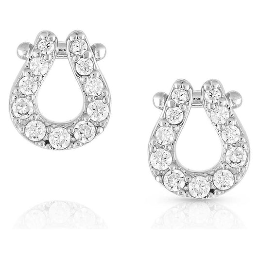 Infinite Luck Crystal Horseshoe Earrings