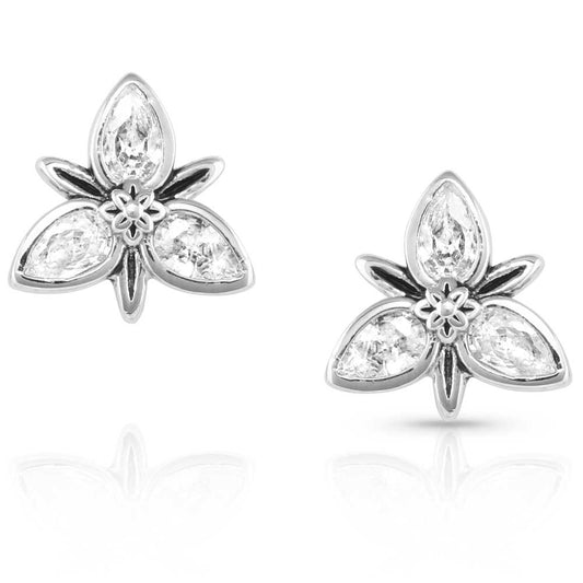 Spring Blossom Crystal Post Earrings