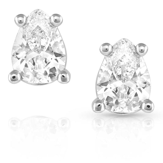 Glistening Ice Crystal Post Earrings