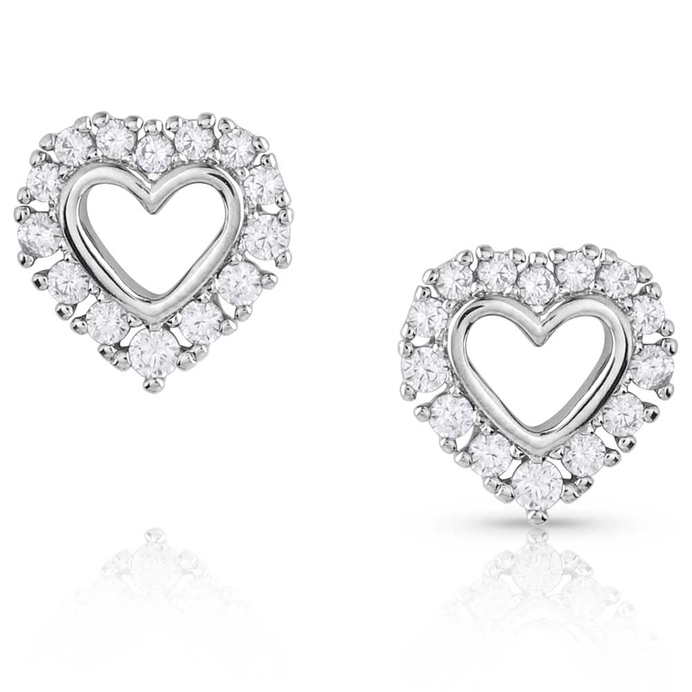 Icy Heart Crystal Earrings