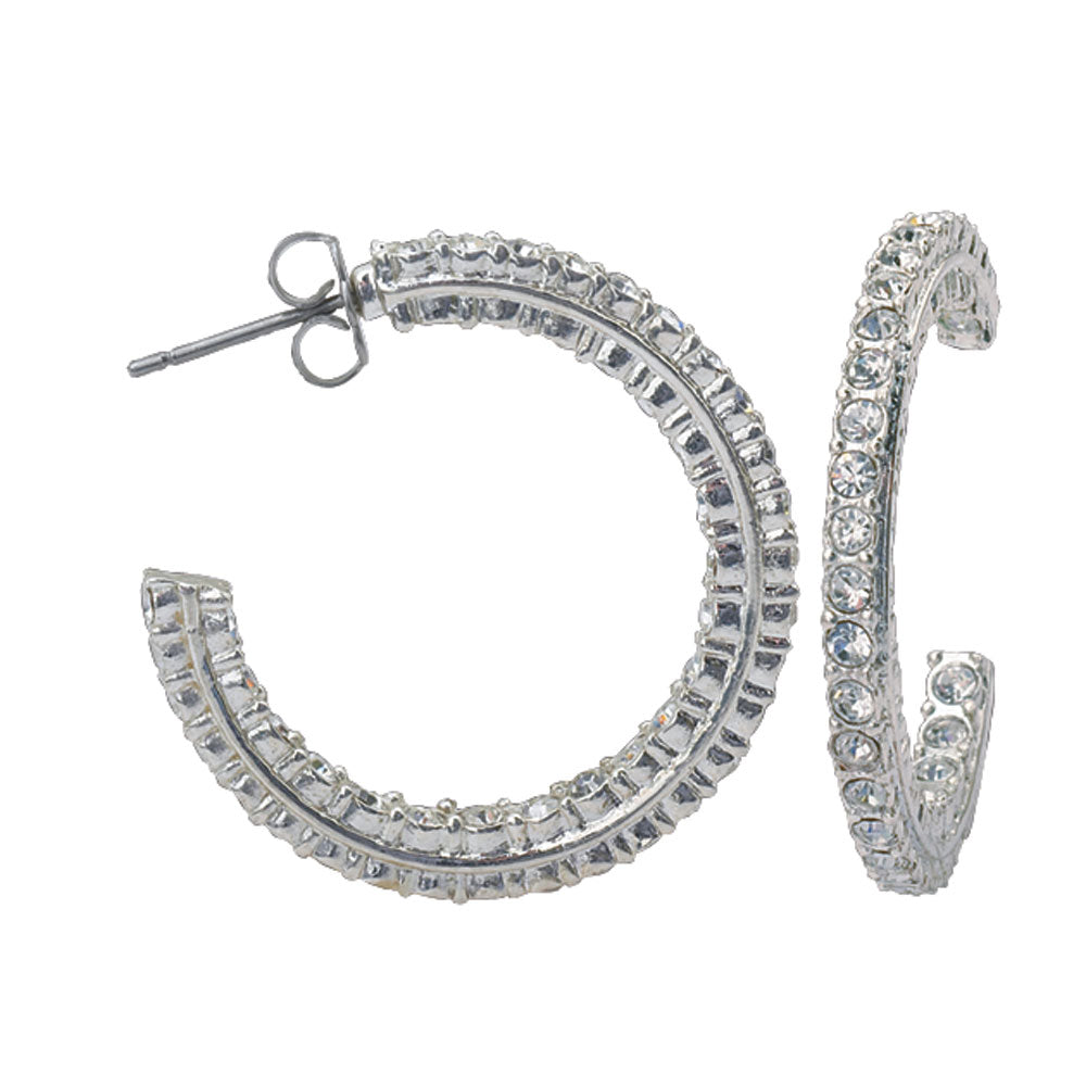 Crystal Inside Out Hoop Earrings