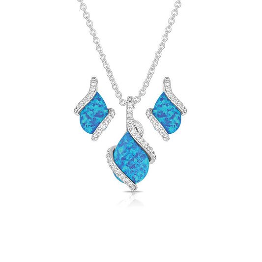 Wrapped Opal Jewelry Set