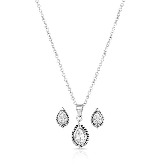 First Light Crystal Teardrop Jewelry Set