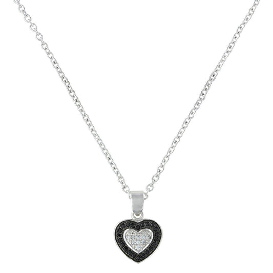 Contrasting Stone Heart Necklace