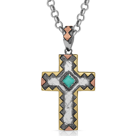 Antiqued Cross Necklace