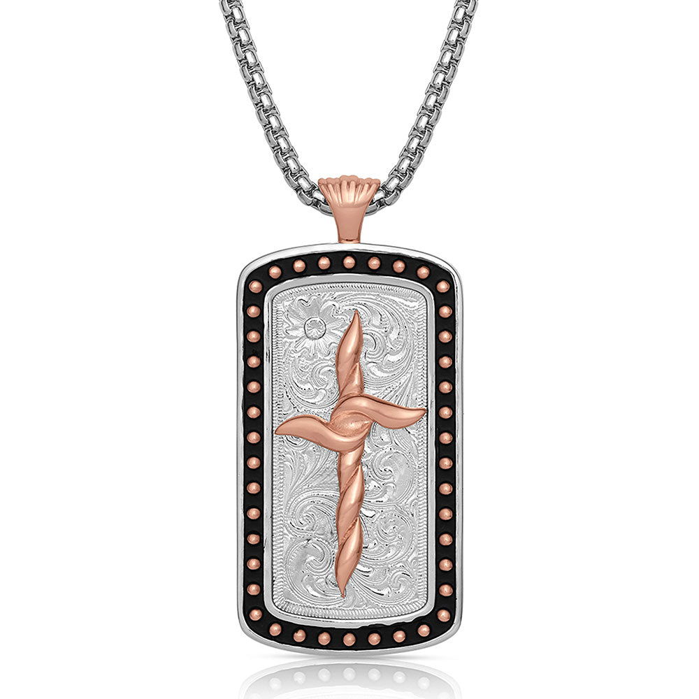 Legends Cross Dog Tag Necklace