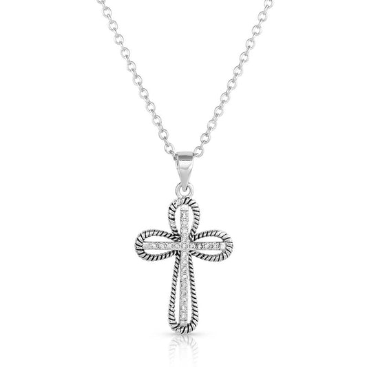 Expressive Faith Crystal Cross Necklace