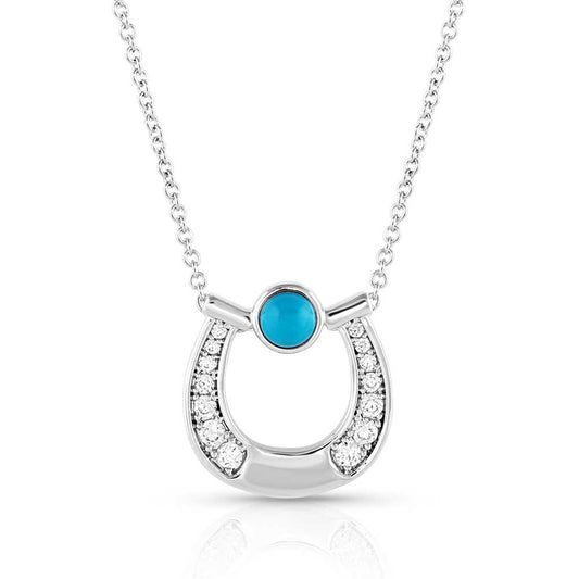 Destined Luck Turquoise Crystal Necklace