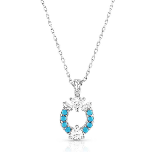 Luck Defined Crystal Turquoise Necklace