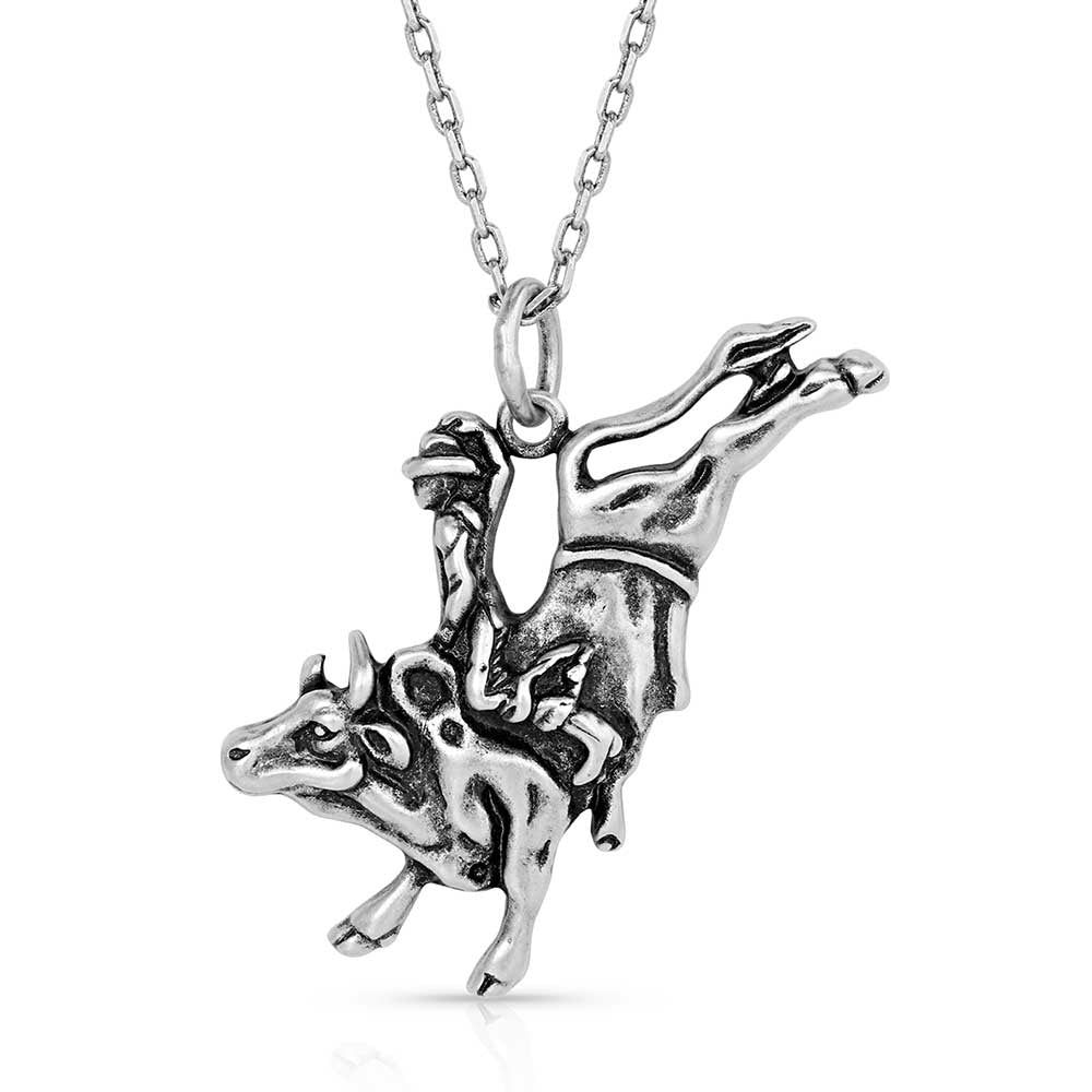 Bull Rider Pendant Necklace